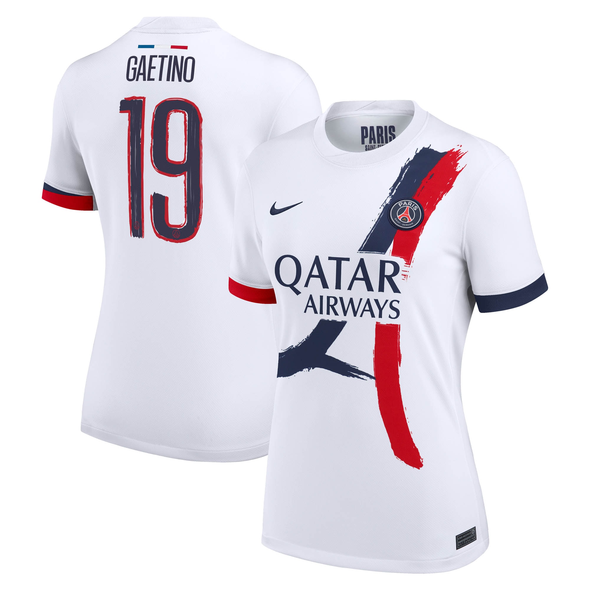 psg nike away stadium shirt 2024-2025 – womens with gaetino 19 printing Kits Collection | Shop PSG Gear