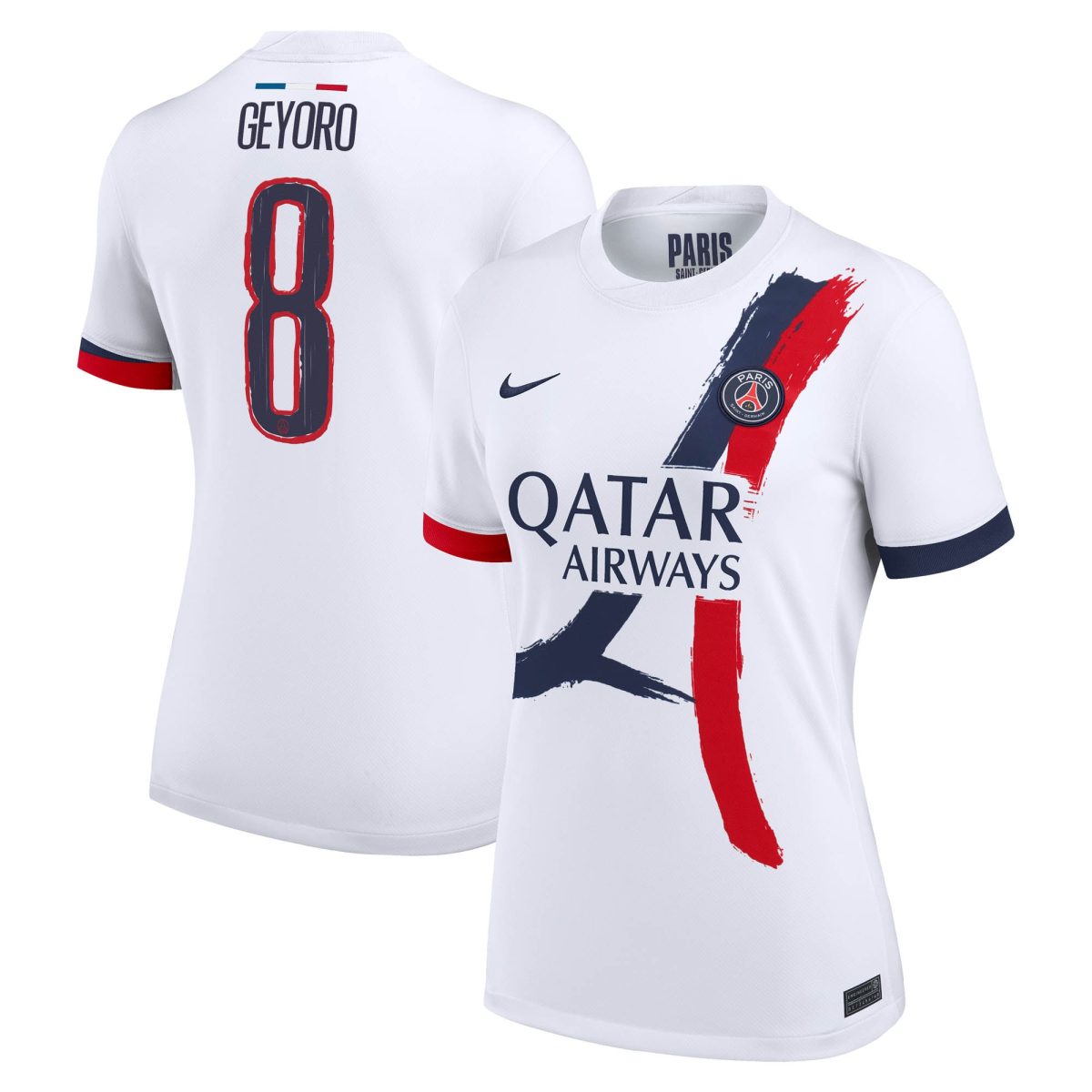 psg nike away stadium shirt 2024-2025 – womens with geyoro 8 printing Kits Collection | Shop PSG Gear