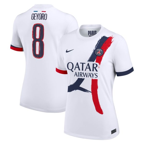 psg nike away stadium shirt 2024-2025 – womens with geyoro 8 printing Kits Collection | Shop PSG Gear