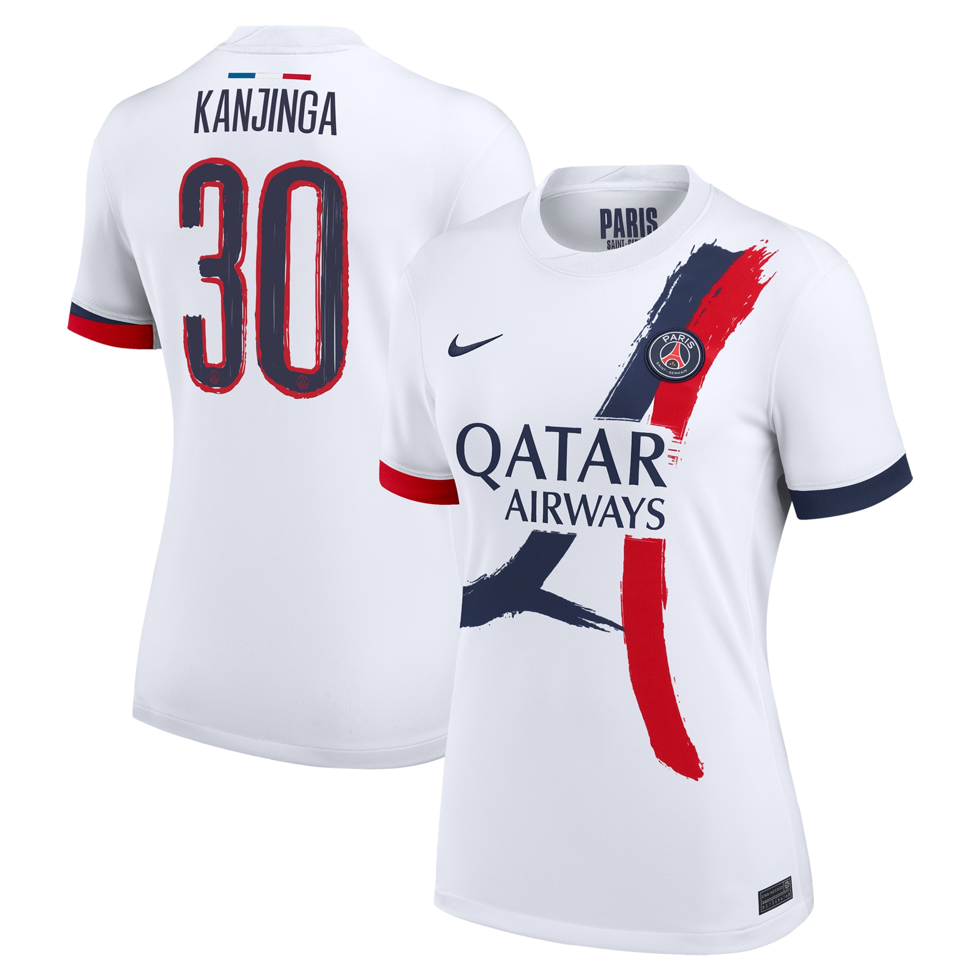 psg nike away stadium shirt 2024-2025 – womens with kanjinga 30 printing Kits Collection | Shop PSG Gear