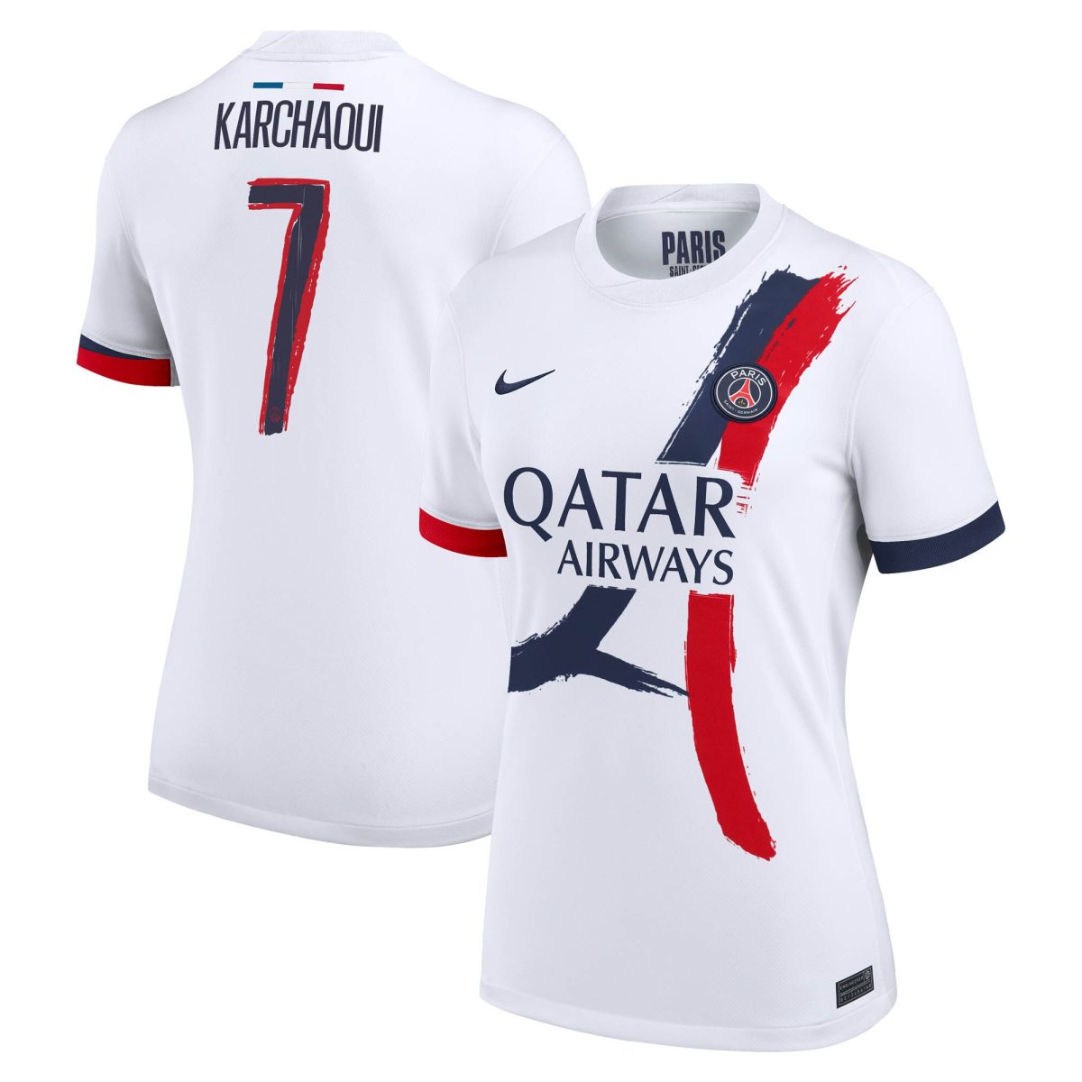psg nike away stadium shirt 2024-2025 – womens with karchaoui 7 printing Kits Collection | Shop PSG Gear