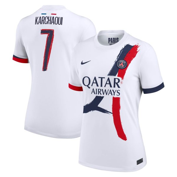 psg nike away stadium shirt 2024-2025 – womens with karchaoui 7 printing Kits Collection | Shop PSG Gear