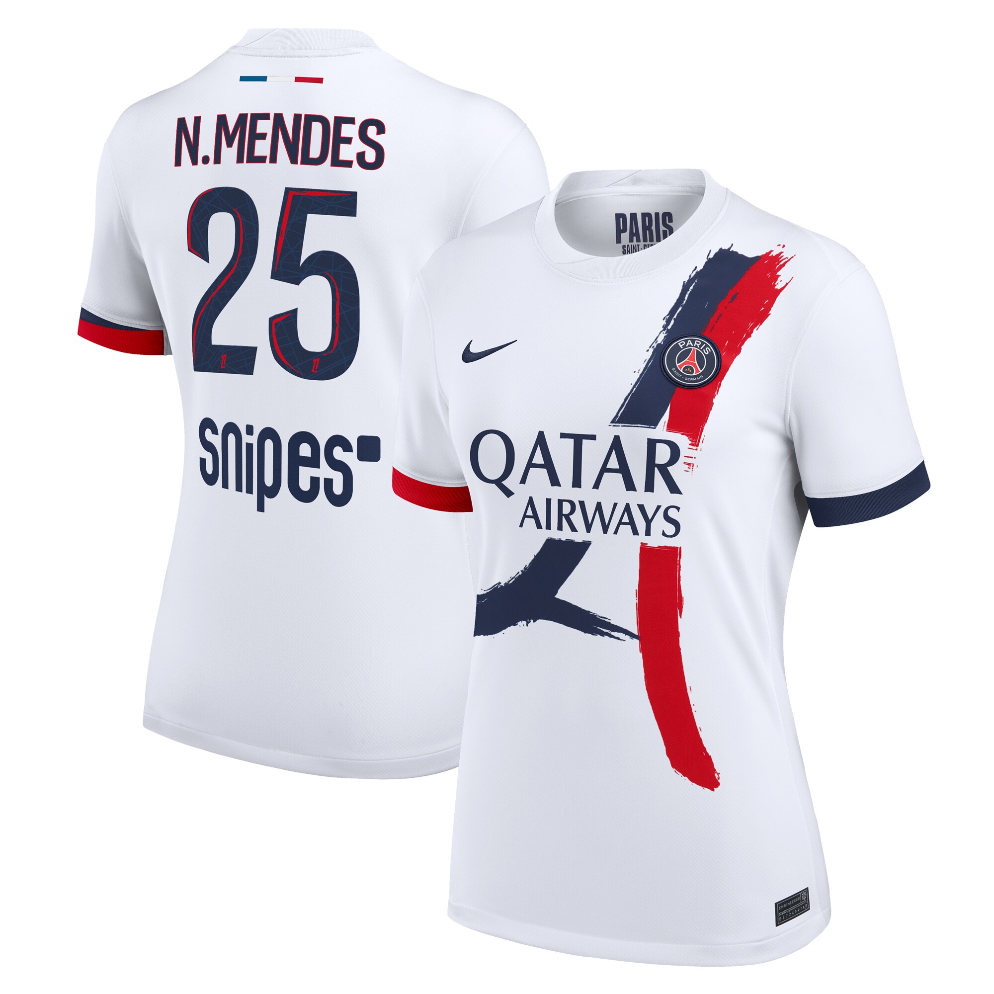 psg nike away stadium shirt 2024-2025 – womens with n.mendes 25 printing Kits Collection | Shop PSG Gear