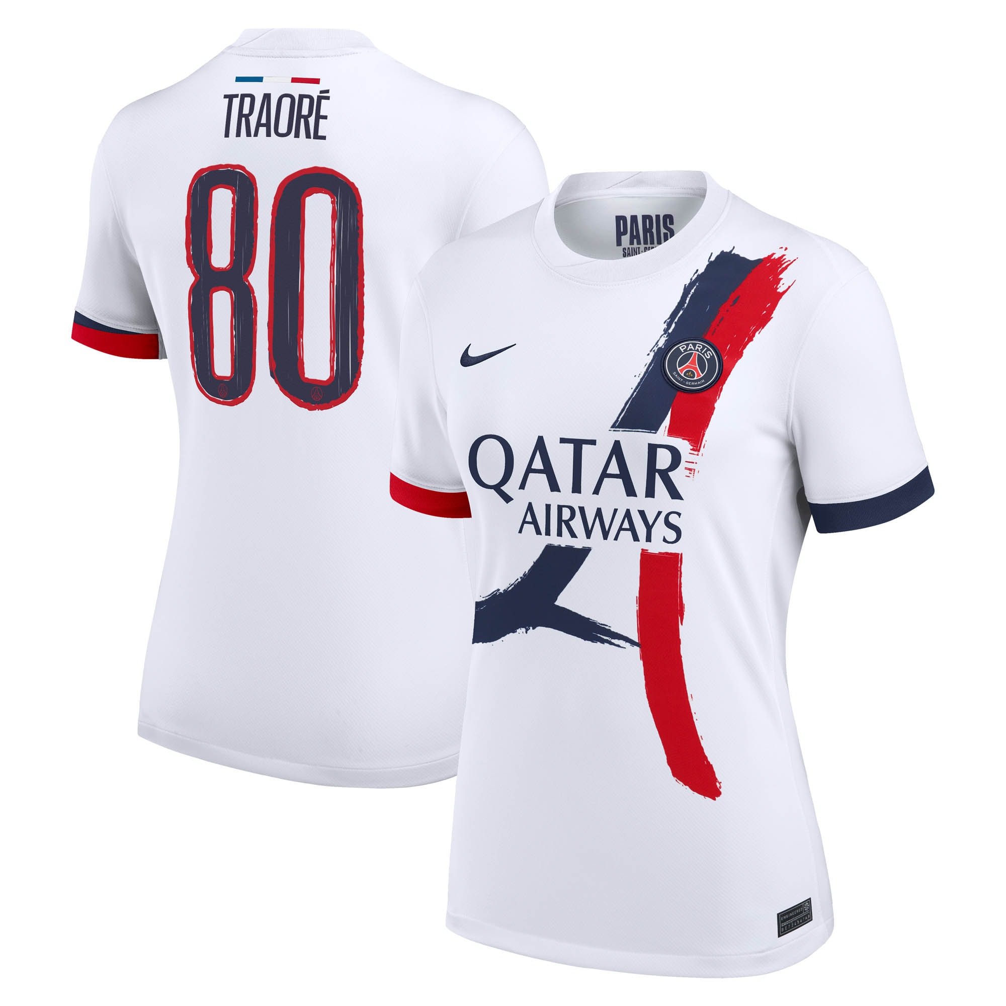 psg nike away stadium shirt 2024-2025 – womens with traore 80 printing Kits Collection | Shop PSG Gear