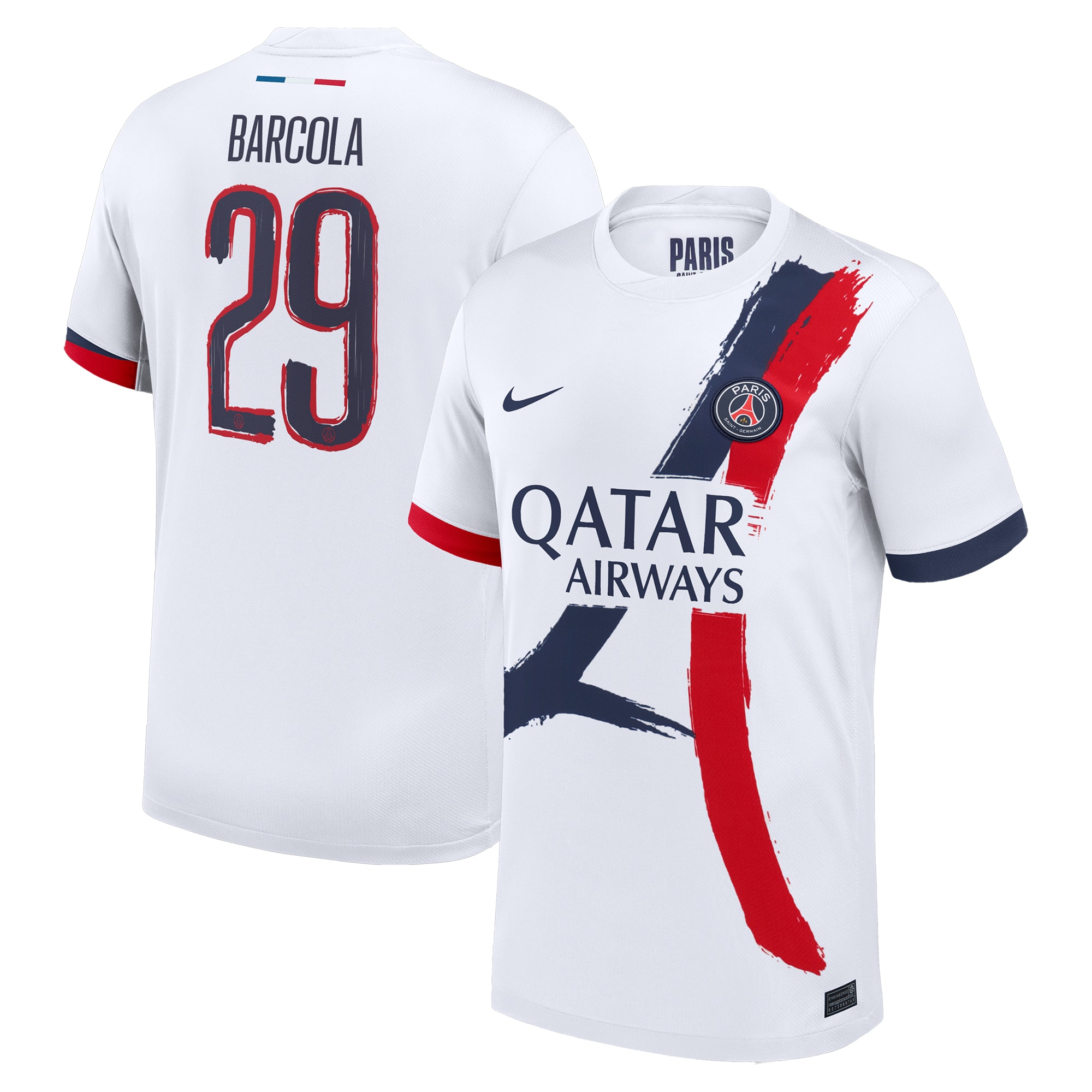 psg nike away stadium shirt 2024-25 with cup printing barcola 29 Kits Collection | Shop PSG Gear