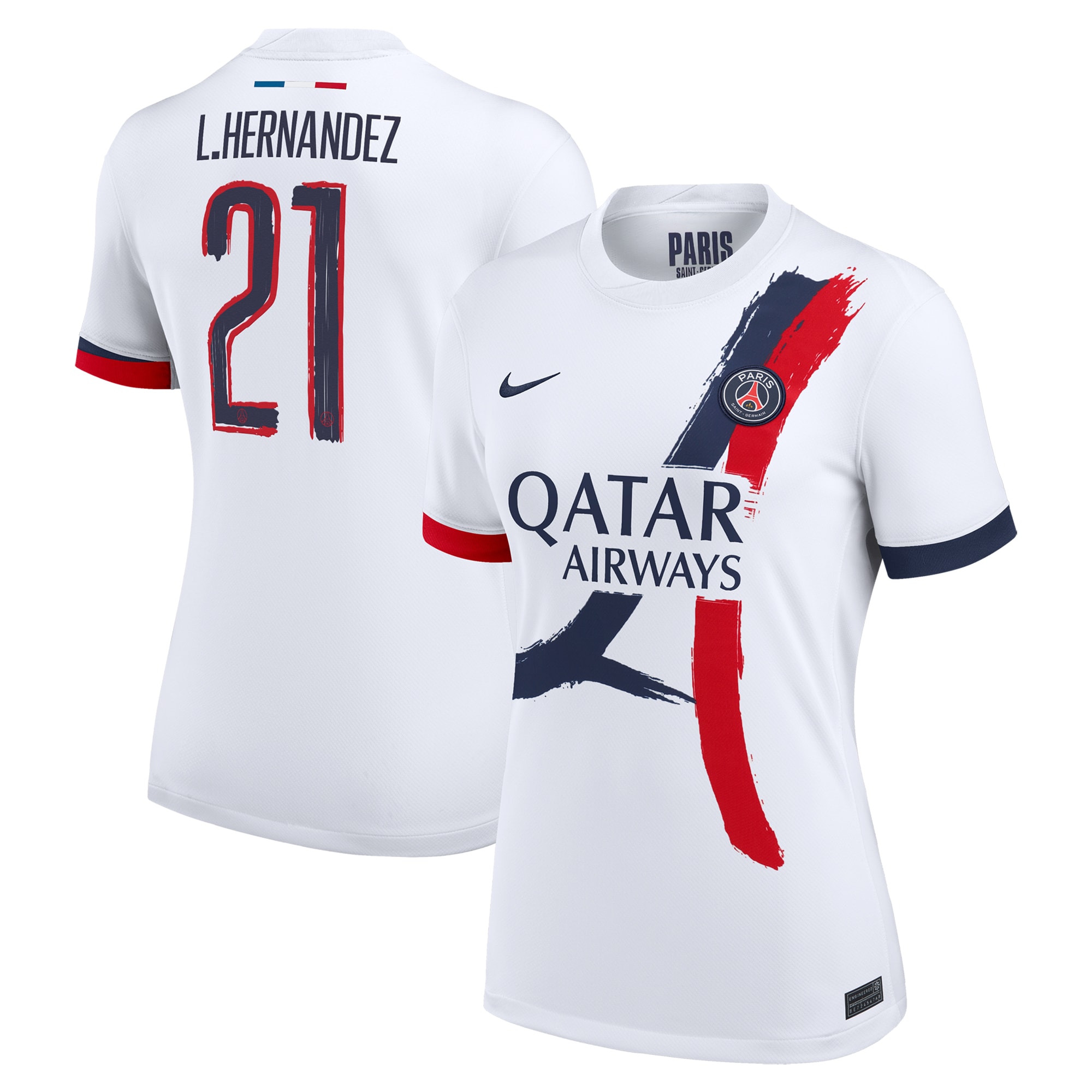 psg nike away stadium shirt 2024-25 – womens with cup printing l.hernandez 21 Kits Collection | Shop PSG Gear