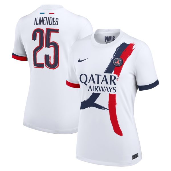 psg nike away stadium shirt 2024-25 – womens with cup printing n.mendes 25 Kits Collection | Shop PSG Gear