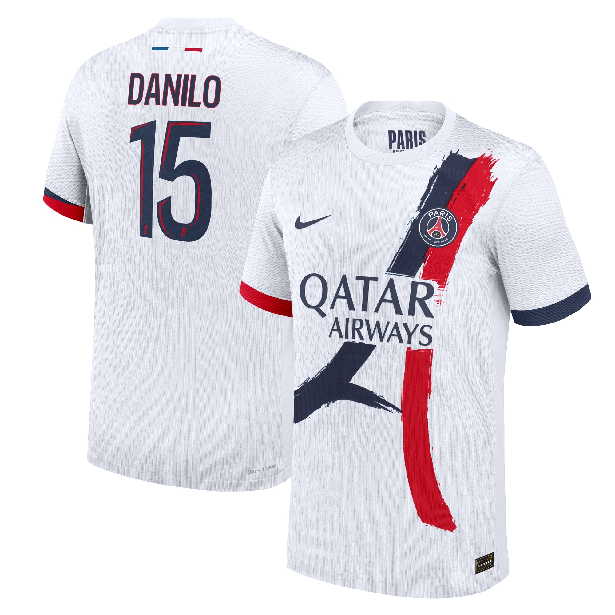 psg nike dri-fit adv away match shirt 2024-25 with danilo 15 printing Kits Collection | Shop PSG Gear