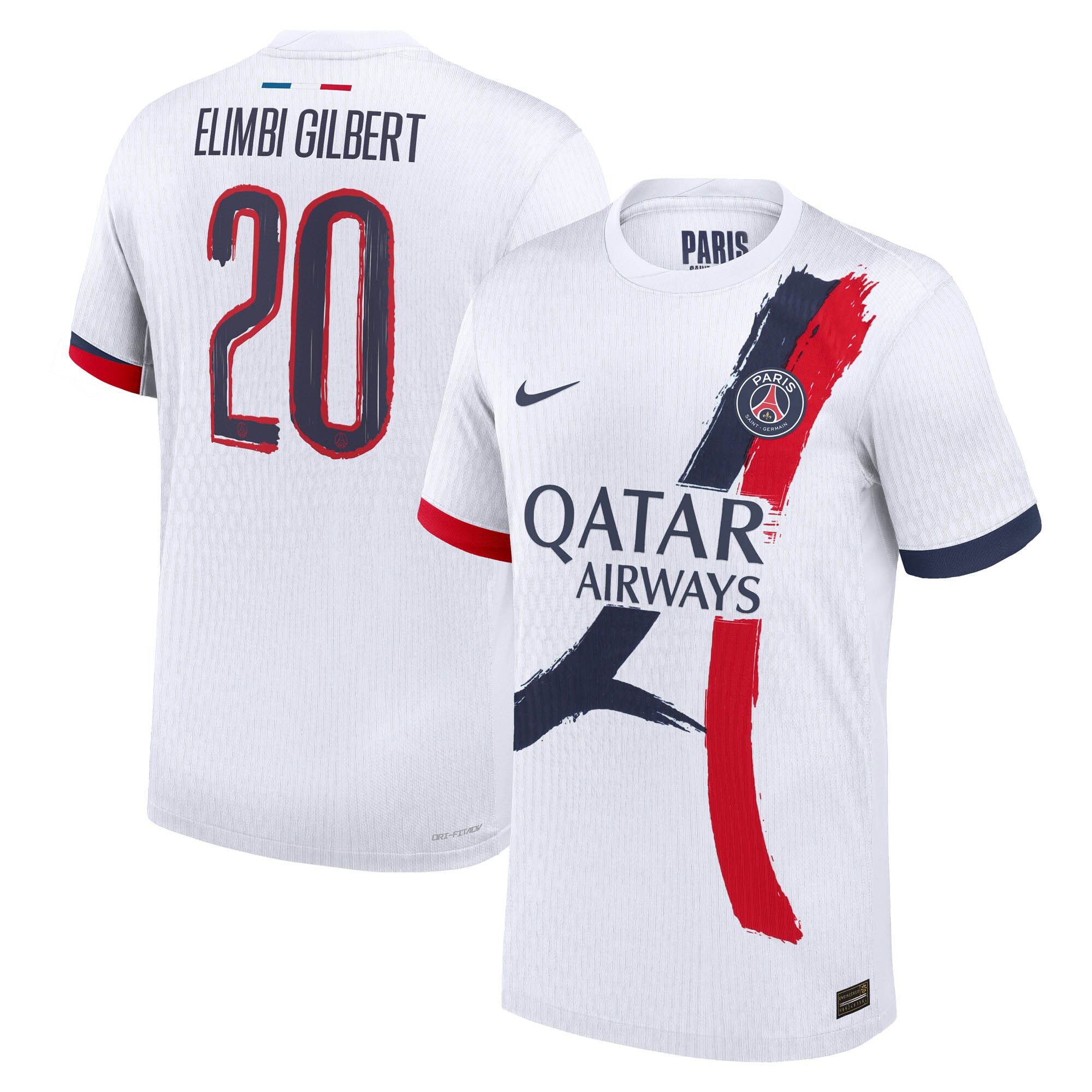 psg nike dri-fit adv away match shirt 2024-25 with elimbi gilbert 20 printing Kits Collection | Shop PSG Gear