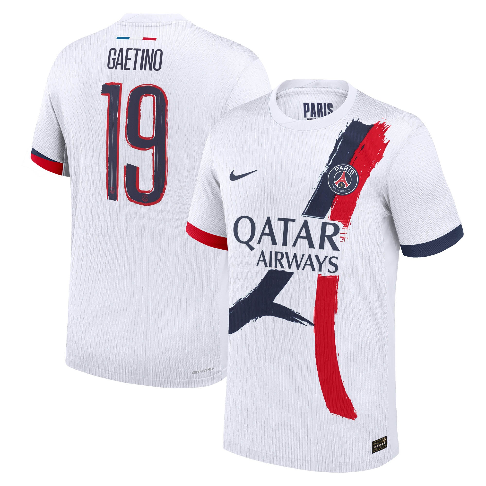 psg nike dri-fit adv away match shirt 2024-25 with gaetino 19 printing Kits Collection | Shop PSG Gear