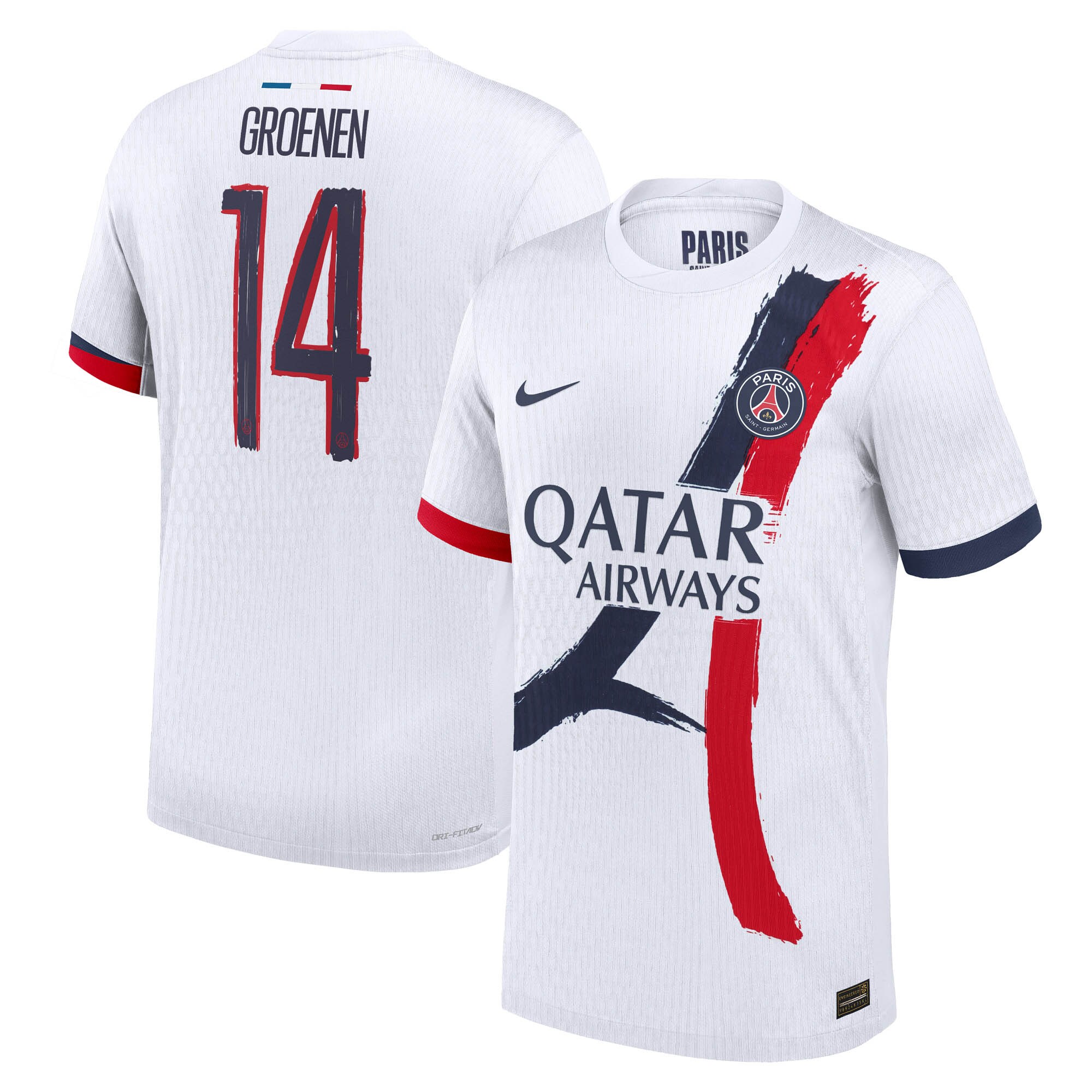 psg nike dri-fit adv away match shirt 2024-25 with groenen 14 printing Kits Collection | Shop PSG Gear