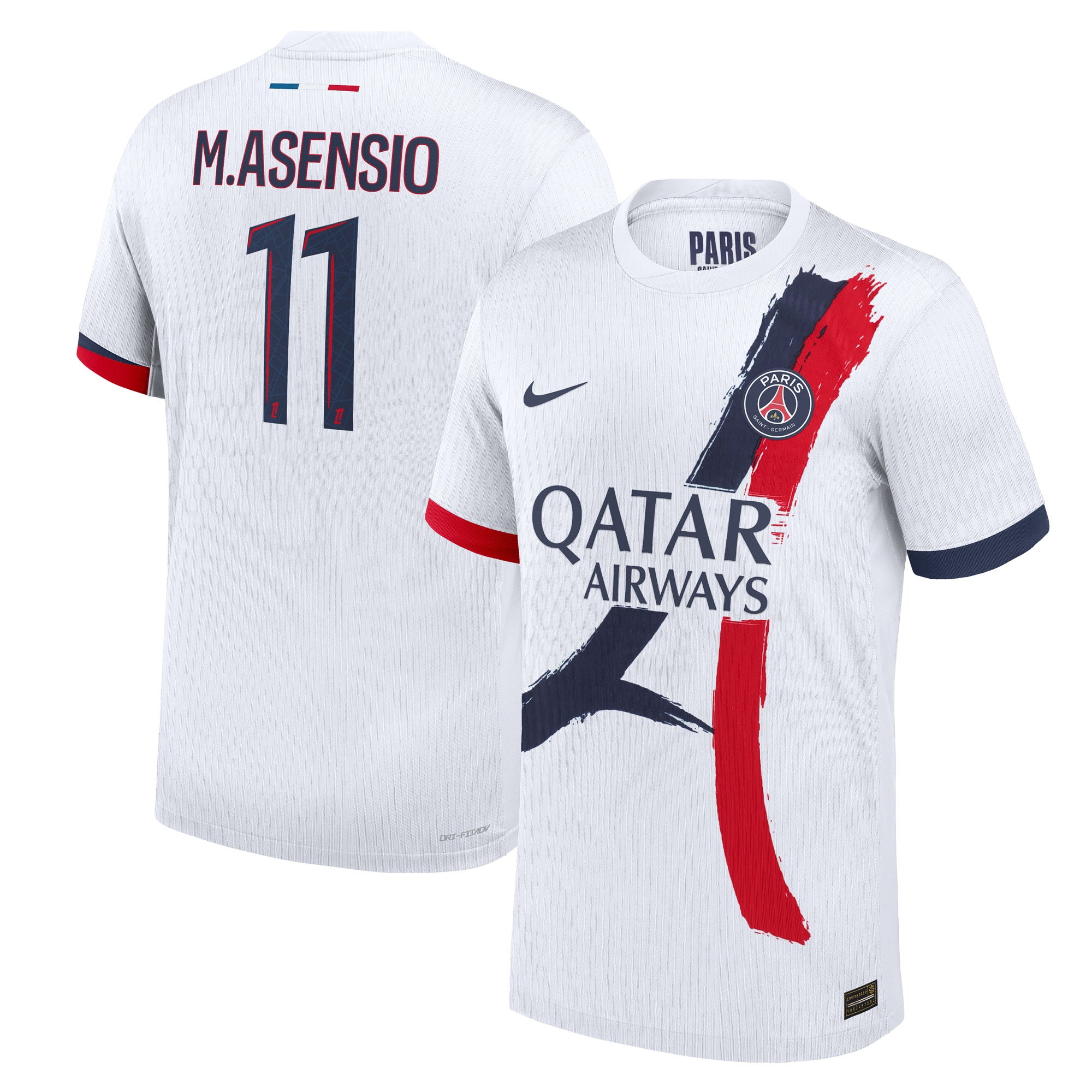 psg nike dri-fit adv away match shirt 2024-25 with m.asensio 11 printing Kits Collection | Shop PSG Gear