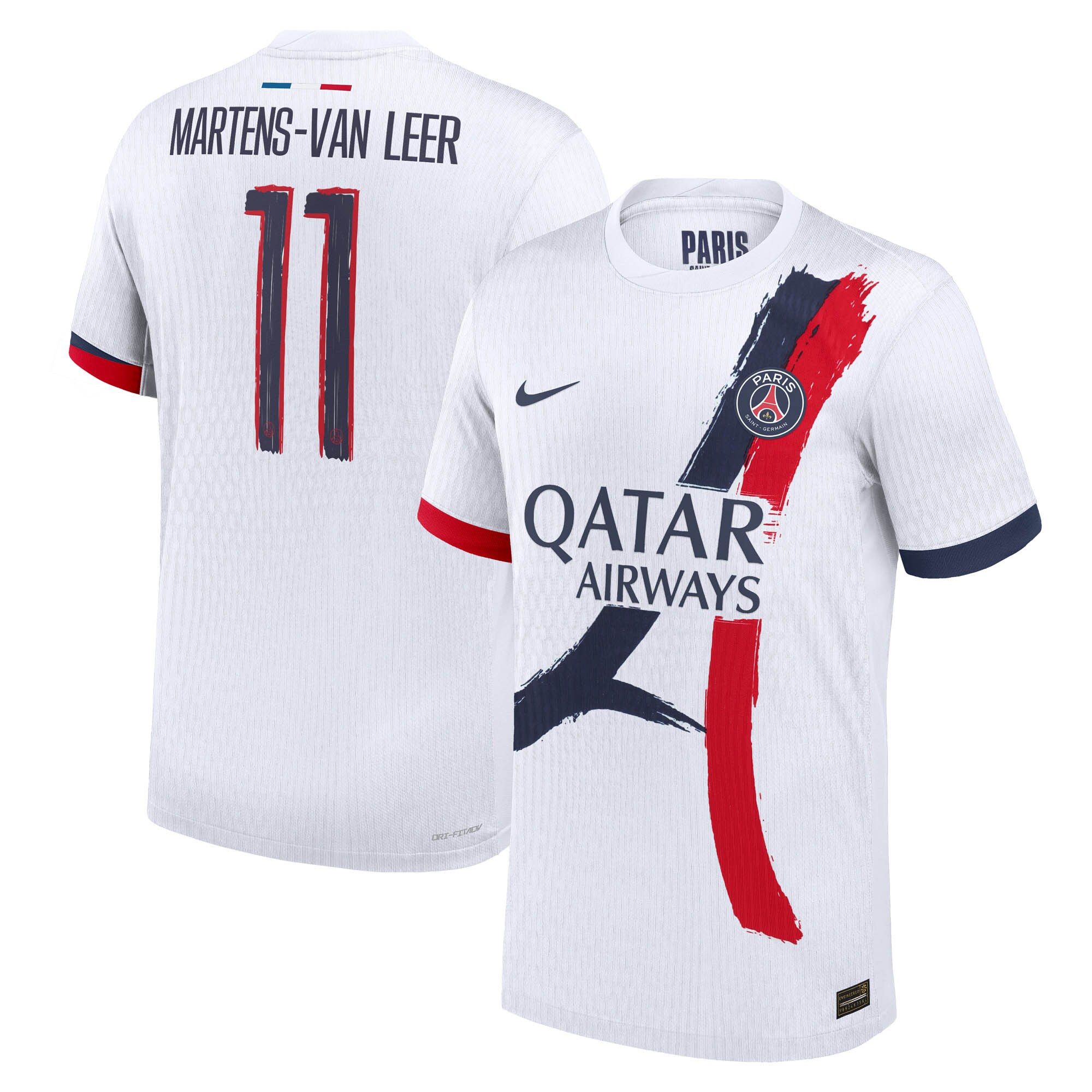 psg nike dri-fit adv away match shirt 2024-25 with martens-van leer 11 printing Kits Collection | Shop PSG Gear