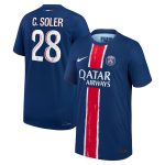 psg nike dri-fit adv home match shirt 2024-25 – kids with c. soler 28 printing Kits Collection | Shop PSG Gear