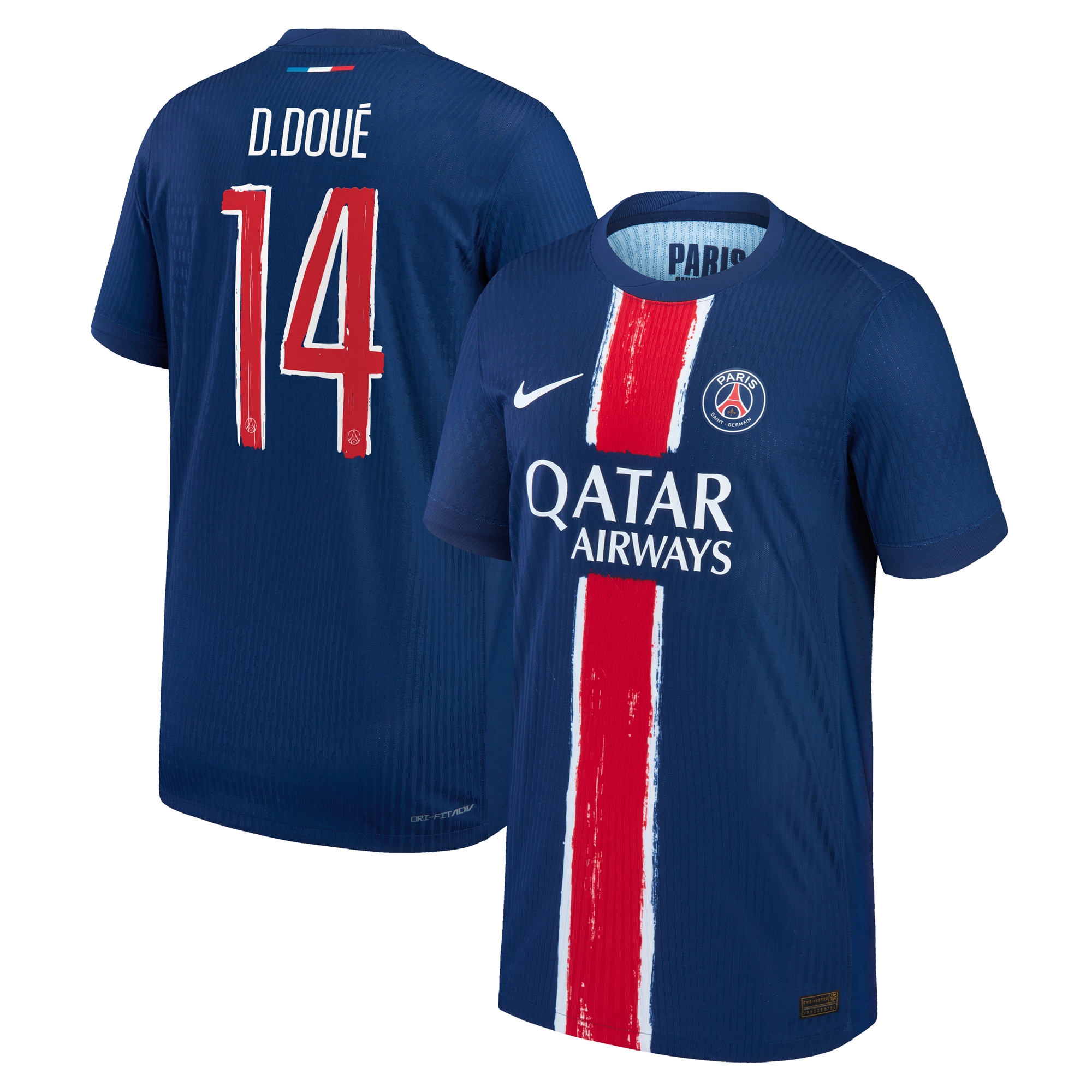 psg nike dri-fit adv home match shirt 2024-25 – kids with cup printing d.doue 14 Kits Collection | Shop PSG Gear