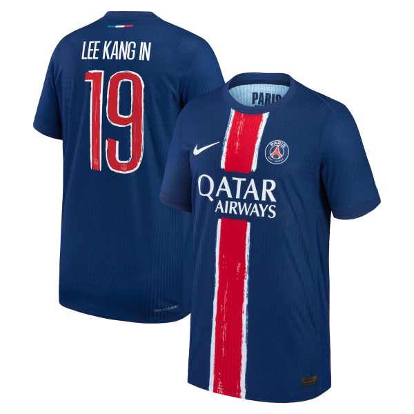 psg nike dri-fit adv home match shirt 2024-25 – kids with cup printing lee kang in 19 Kits Collection | Shop PSG Gear