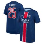 psg nike dri-fit adv home match shirt 2024-25 – kids with cup printing n.mendes 25 Kits Collection | Shop PSG Gear