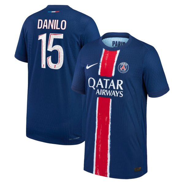 psg nike dri-fit adv home match shirt 2024-25 – kids with danilo 15 printing Kits Collection | Shop PSG Gear