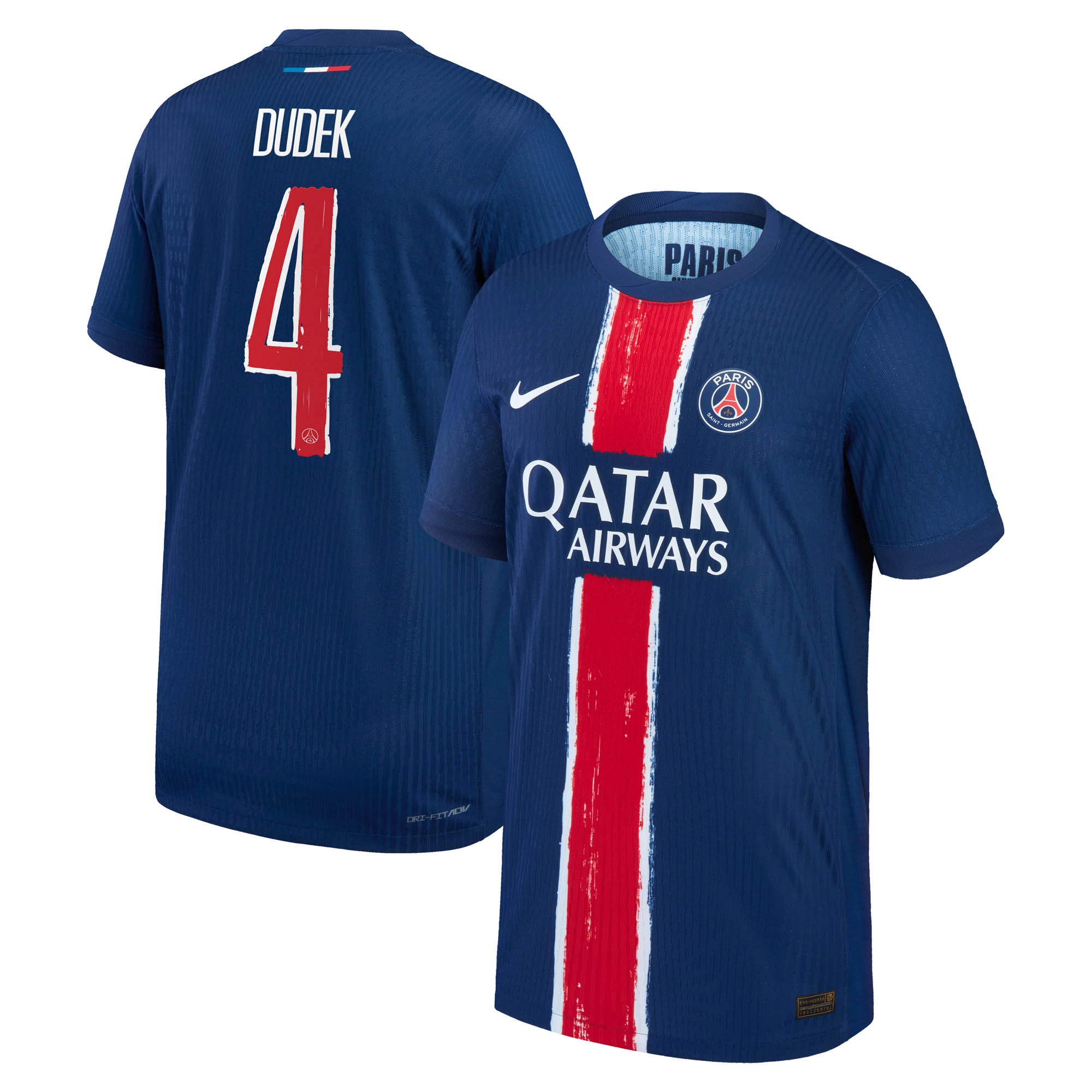 psg nike dri-fit adv home match shirt 2024-25 – kids with dudek 4 printing Kits Collection | Shop PSG Gear