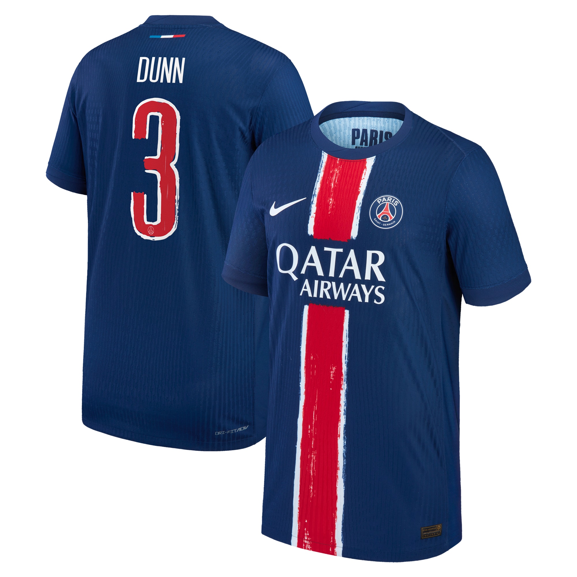 psg nike dri-fit adv home match shirt 2024-25 – kids with dunn 3 printing Kits Collection | Shop PSG Gear