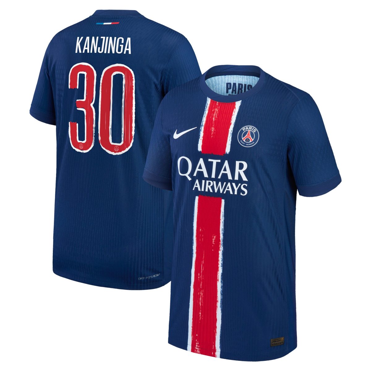 psg nike dri-fit adv home match shirt 2024-25 – kids with kanjinga 30 printing Kits Collection | Shop PSG Gear