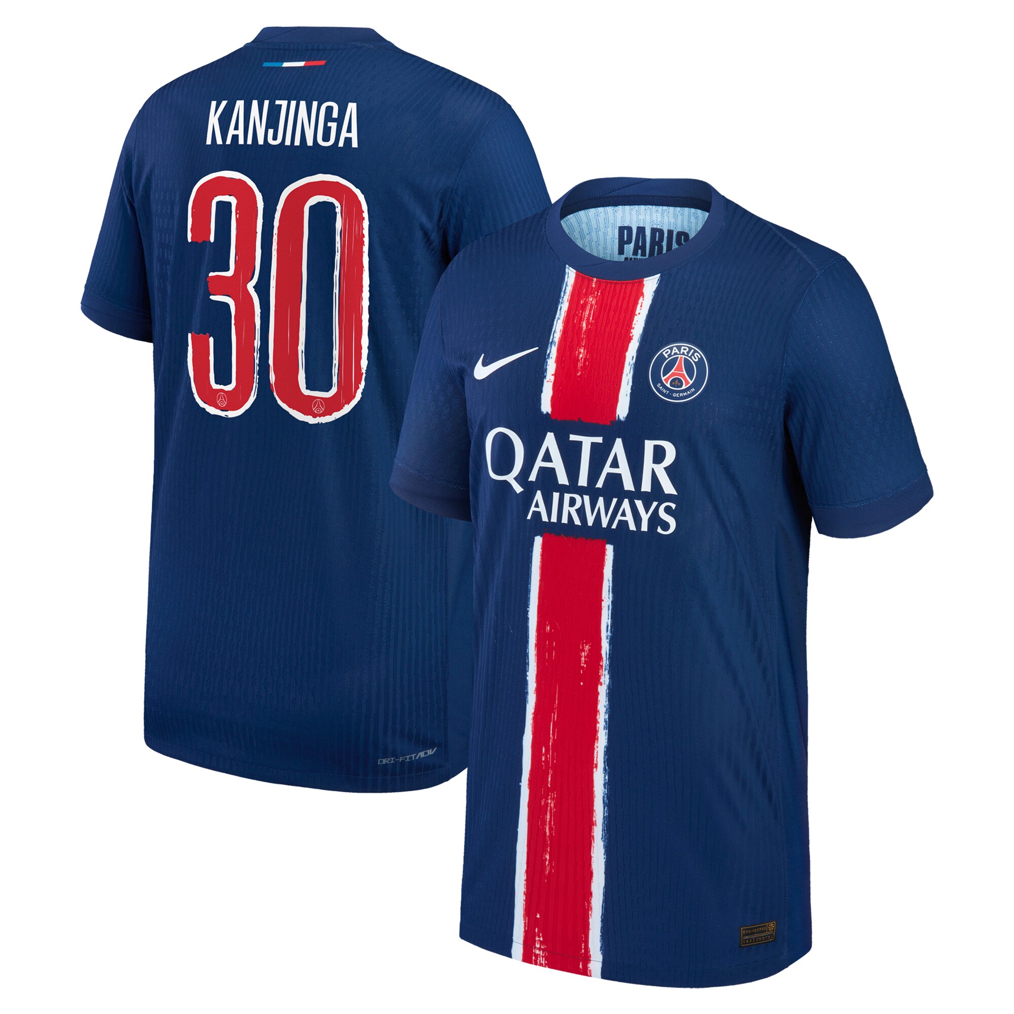 psg nike dri-fit adv home match shirt 2024-25 – kids with kanjinga 30 printing Kits Collection | Shop PSG Gear