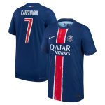 psg nike dri-fit adv home match shirt 2024-25 – kids with karchaoui 7 printing Kits Collection | Shop PSG Gear