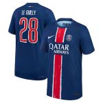 psg nike dri-fit adv home match shirt 2024-25 – kids with le guilly 28 printing Kits Collection | Shop PSG Gear