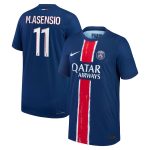 psg nike dri-fit adv home match shirt 2024-25 – kids with m.asensio 11 printing Kits Collection | Shop PSG Gear