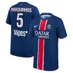 psg nike dri-fit adv home match shirt 2024-25 – kids with marquinhos 5 printing Kits Collection | Shop PSG Gear