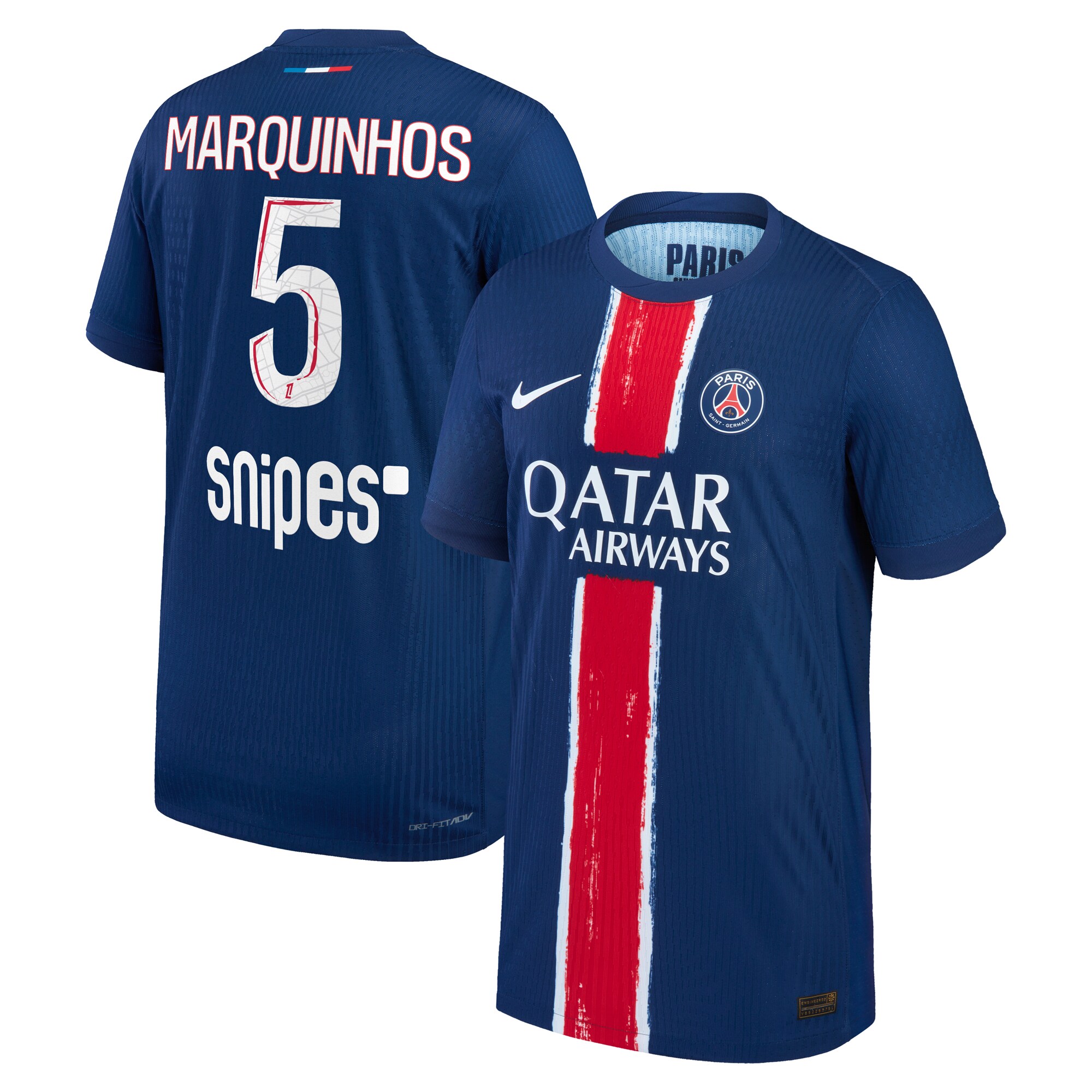 psg nike dri-fit adv home match shirt 2024-25 – kids with marquinhos 5 printing Kits Collection | Shop PSG Gear