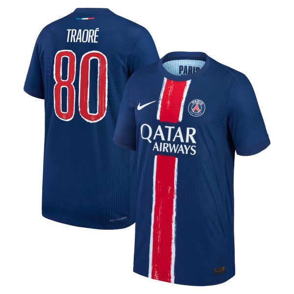 psg nike dri-fit adv home match shirt 2024-25 – kids with traore 80 printing Kits Collection | Shop PSG Gear