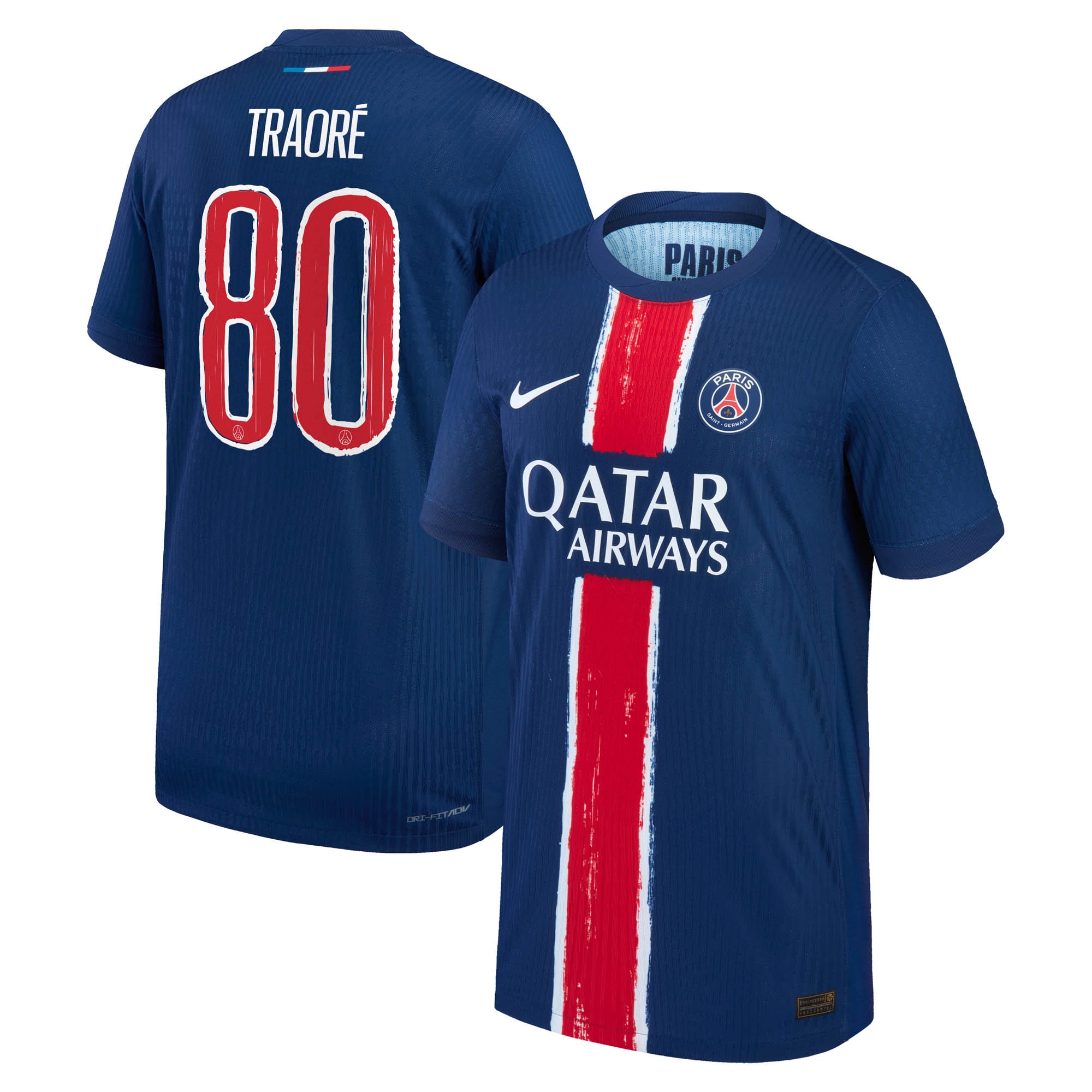 psg nike dri-fit adv home match shirt 2024-25 – kids with traore 80 printing Kits Collection | Shop PSG Gear