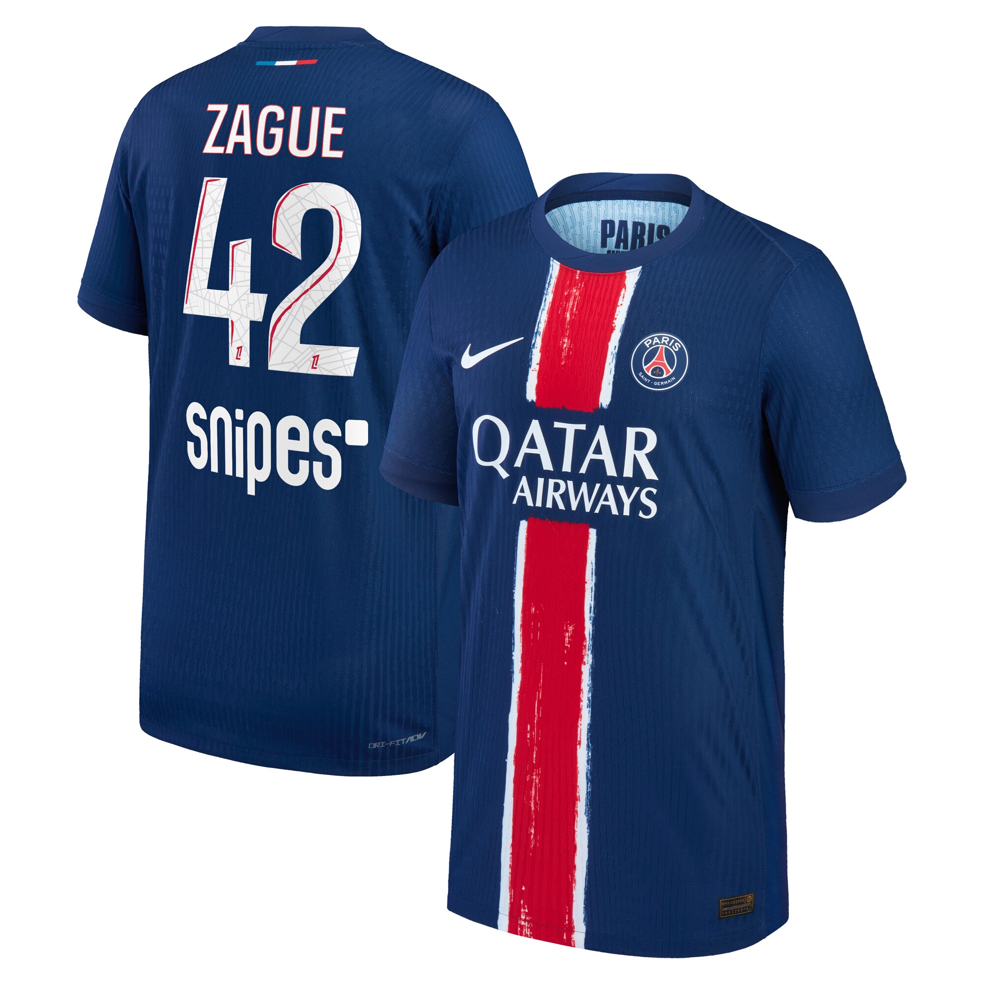 psg nike dri-fit adv home match shirt 2024-25 – kids with zague 42 printing Kits Collection | Shop PSG Gear