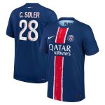 psg nike dri-fit adv home match shirt 2024-25 with c. soler 28 printing Kits Collection | Shop PSG Gear