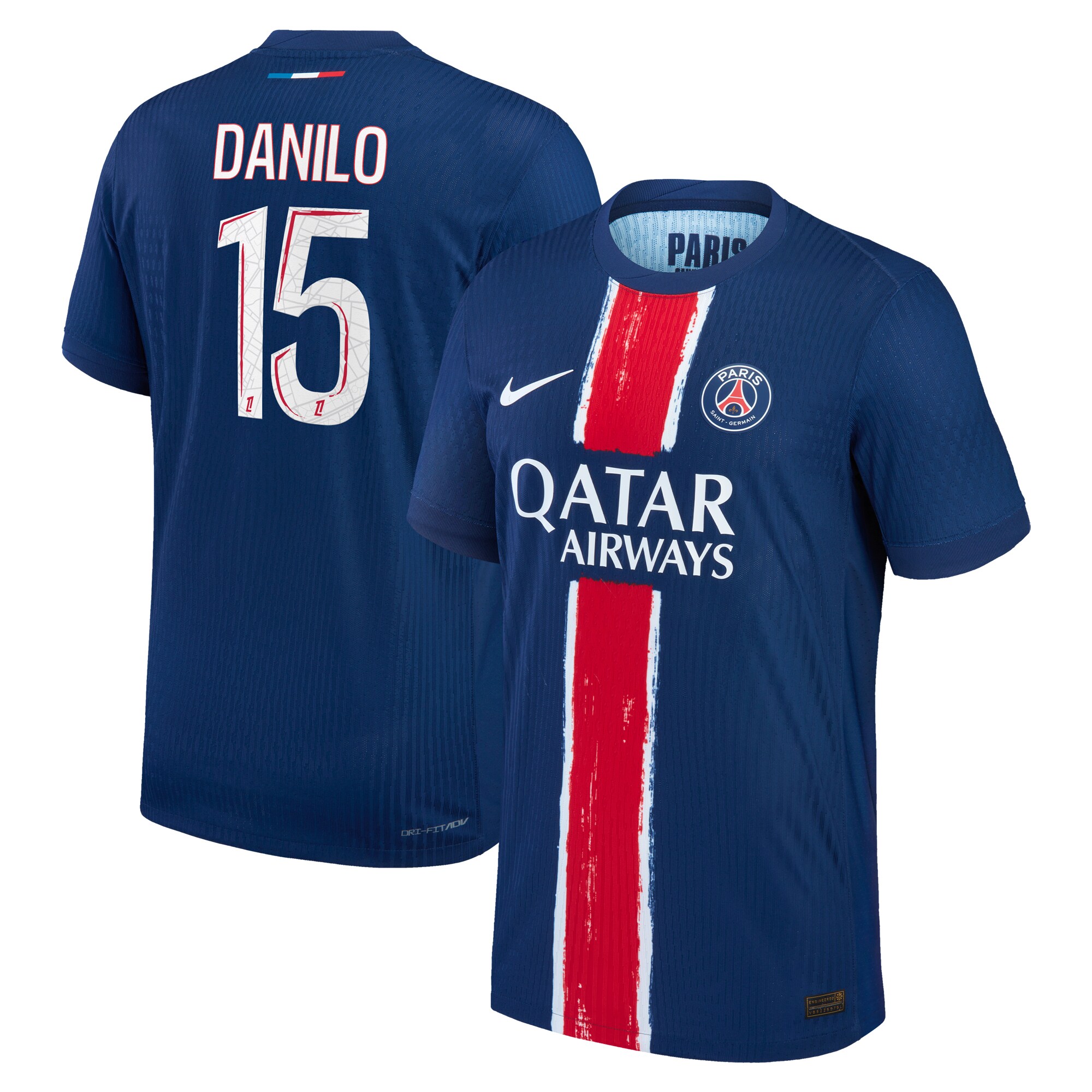 psg nike dri-fit adv home match shirt 2024-25 with danilo 15 printing Kits Collection | Shop PSG Gear