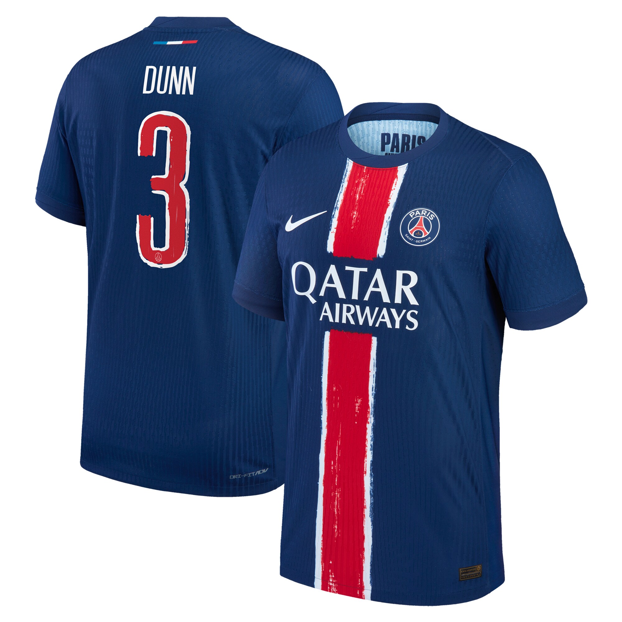 psg nike dri-fit adv home match shirt 2024-25 with dunn 3 printing Kits Collection | Shop PSG Gear