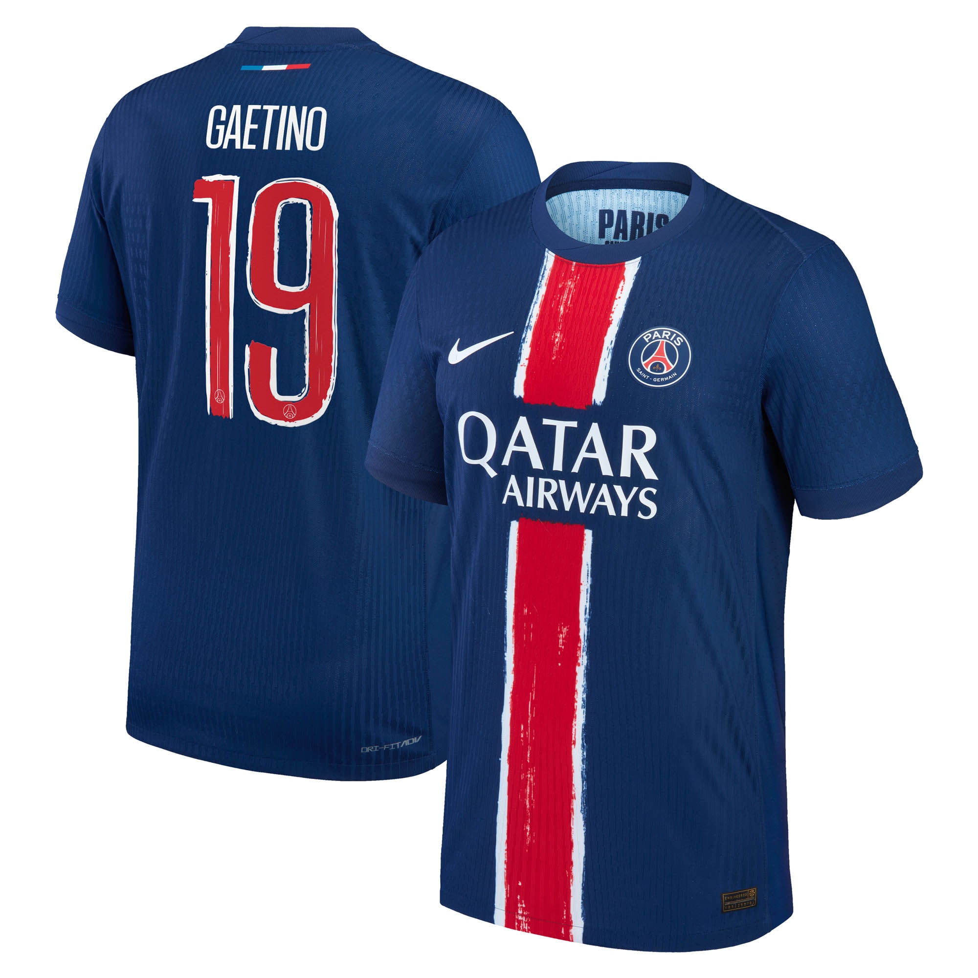psg nike dri-fit adv home match shirt 2024-25 with gaetino 19 printing Kits Collection | Shop PSG Gear