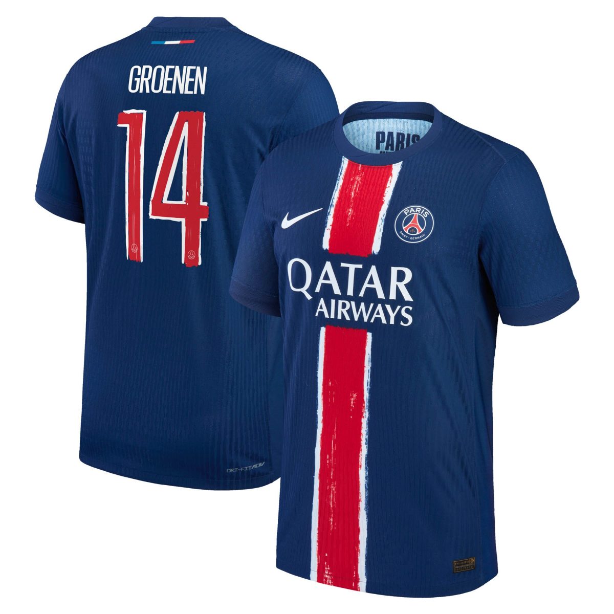 psg nike dri-fit adv home match shirt 2024-25 with groenen 14 printing Kits Collection | Shop PSG Gear