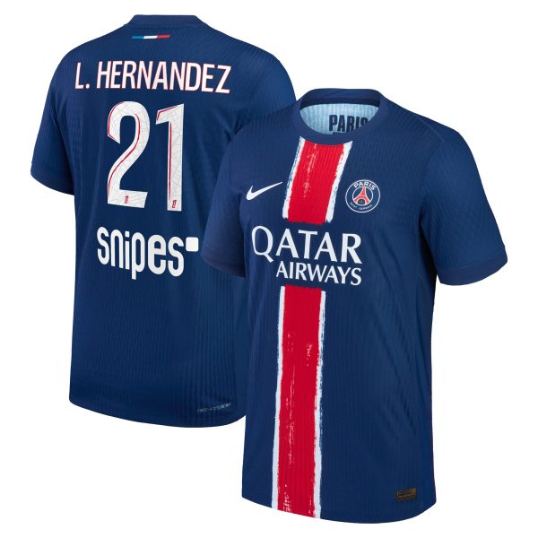 psg nike dri-fit adv home match shirt 2024-25 with l.hernandez 21 printing Kits Collection | Shop PSG Gear