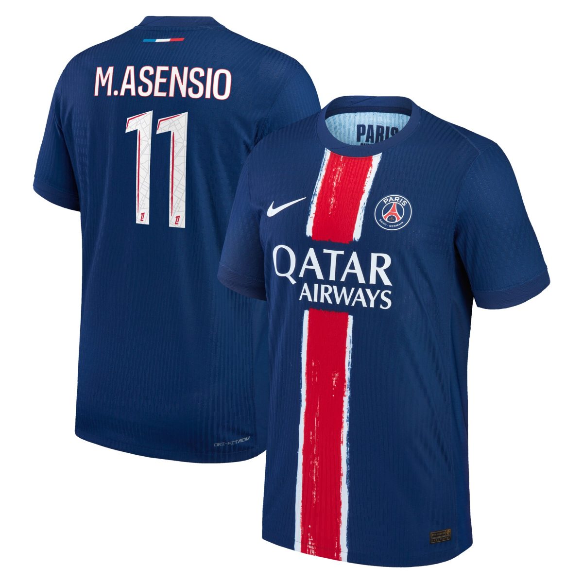 psg nike dri-fit adv home match shirt 2024-25 with m.asensio 11 printing Kits Collection | Shop PSG Gear