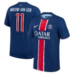 psg nike dri-fit adv home match shirt 2024-25 with martens-van leer 11 printing Kits Collection | Shop PSG Gear
