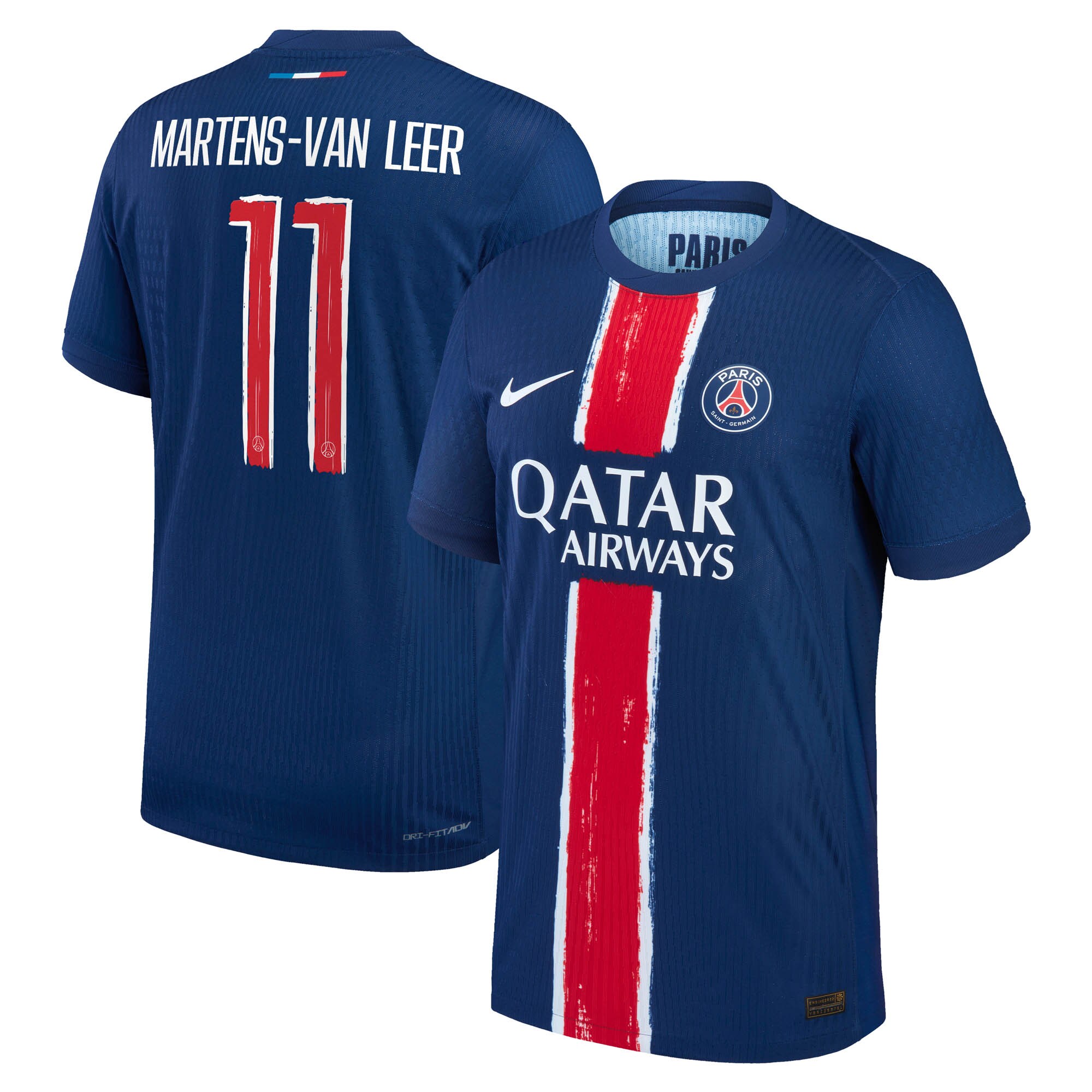psg nike dri-fit adv home match shirt 2024-25 with martens-van leer 11 printing Kits Collection | Shop PSG Gear
