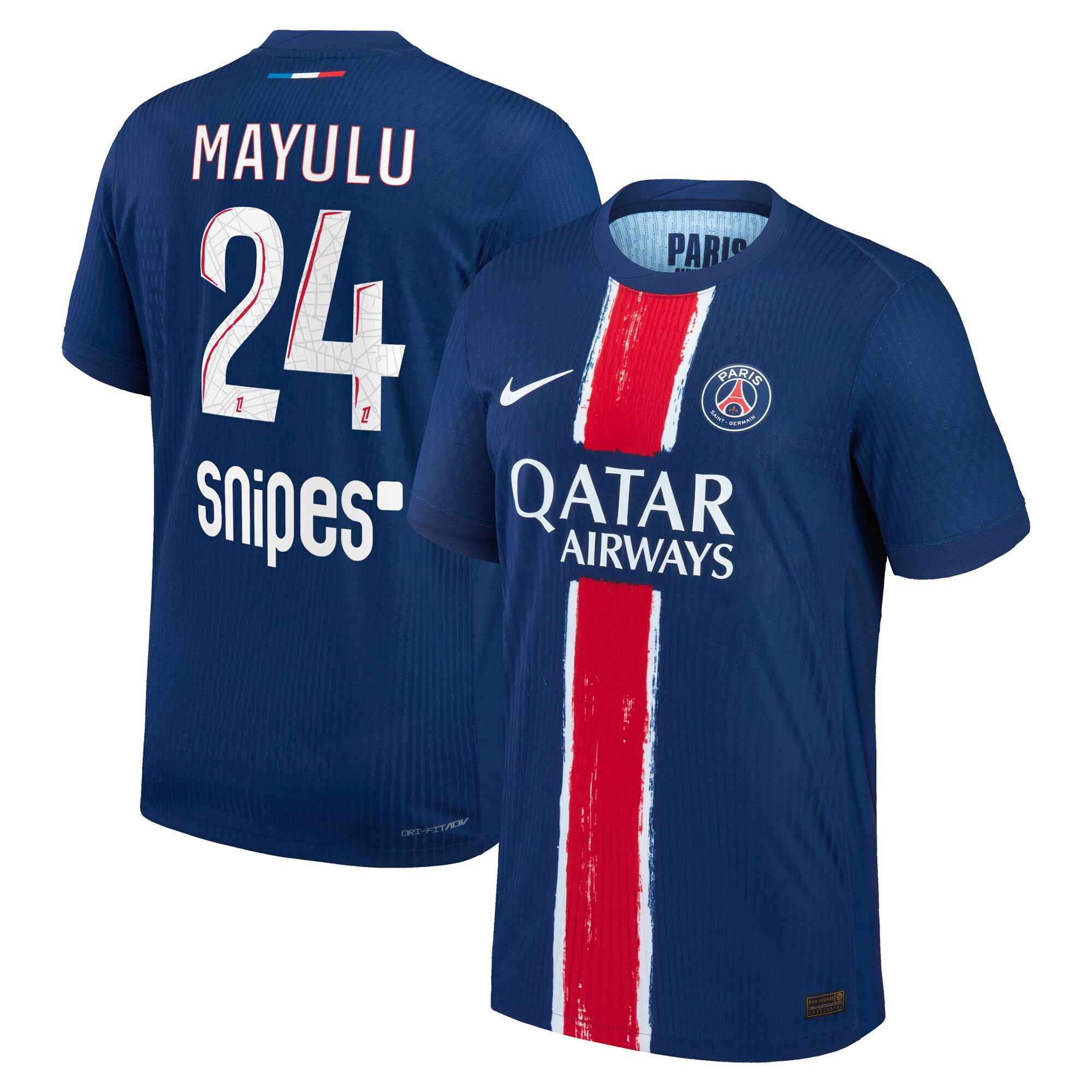 psg nike dri-fit adv home match shirt 2024-25 with mayulu 24 printing Kits Collection | Shop PSG Gear