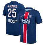 psg nike dri-fit adv home match shirt 2024-25 with n.mendes 25 printing Kits Collection | Shop PSG Gear