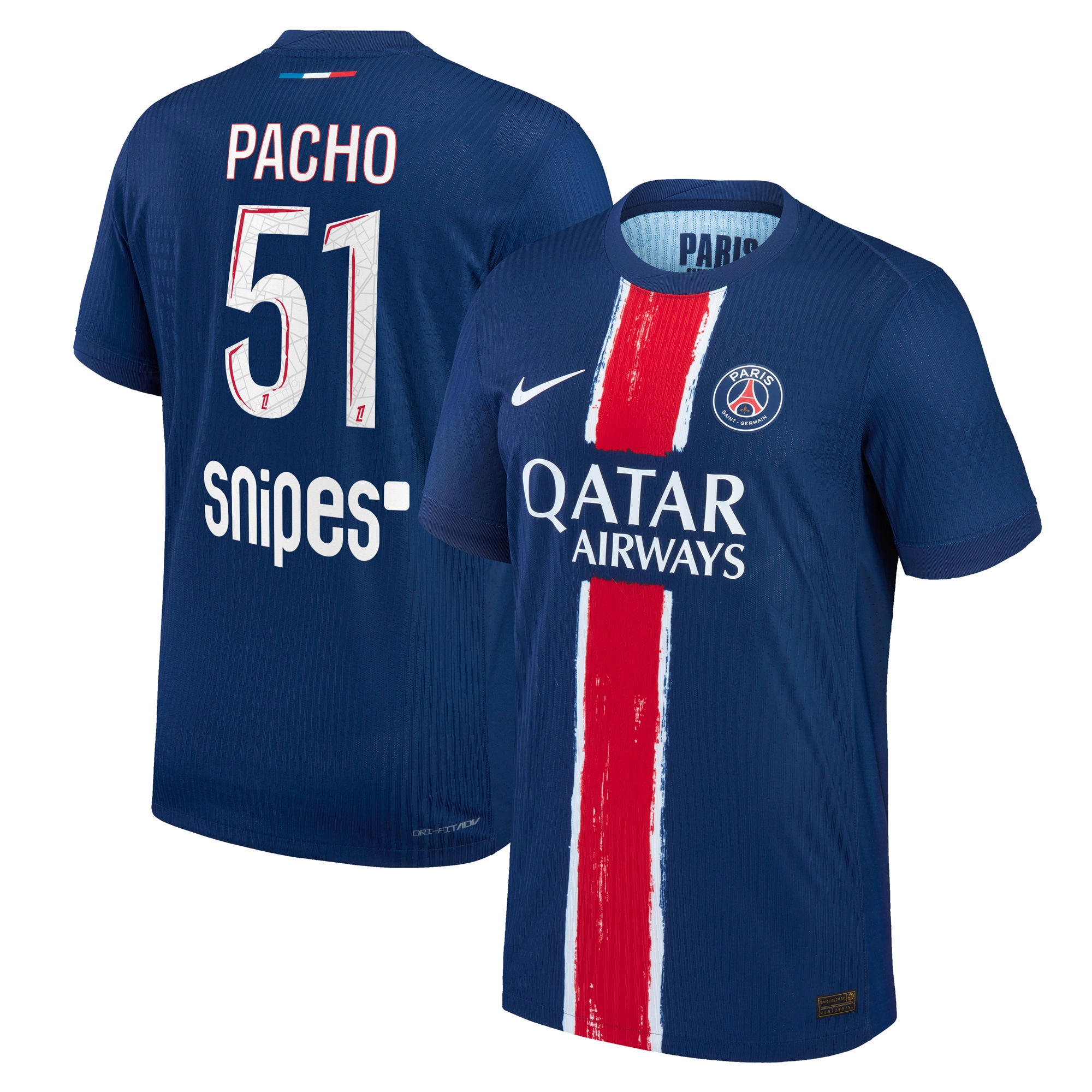 psg nike dri-fit adv home match shirt 2024-25 with pacho 51 printing Kits Collection | Shop PSG Gear