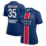 psg nike dri-fit adv home match shirt 2024-25 – womens with beraldo 35 printing Kits Collection | Shop PSG Gear