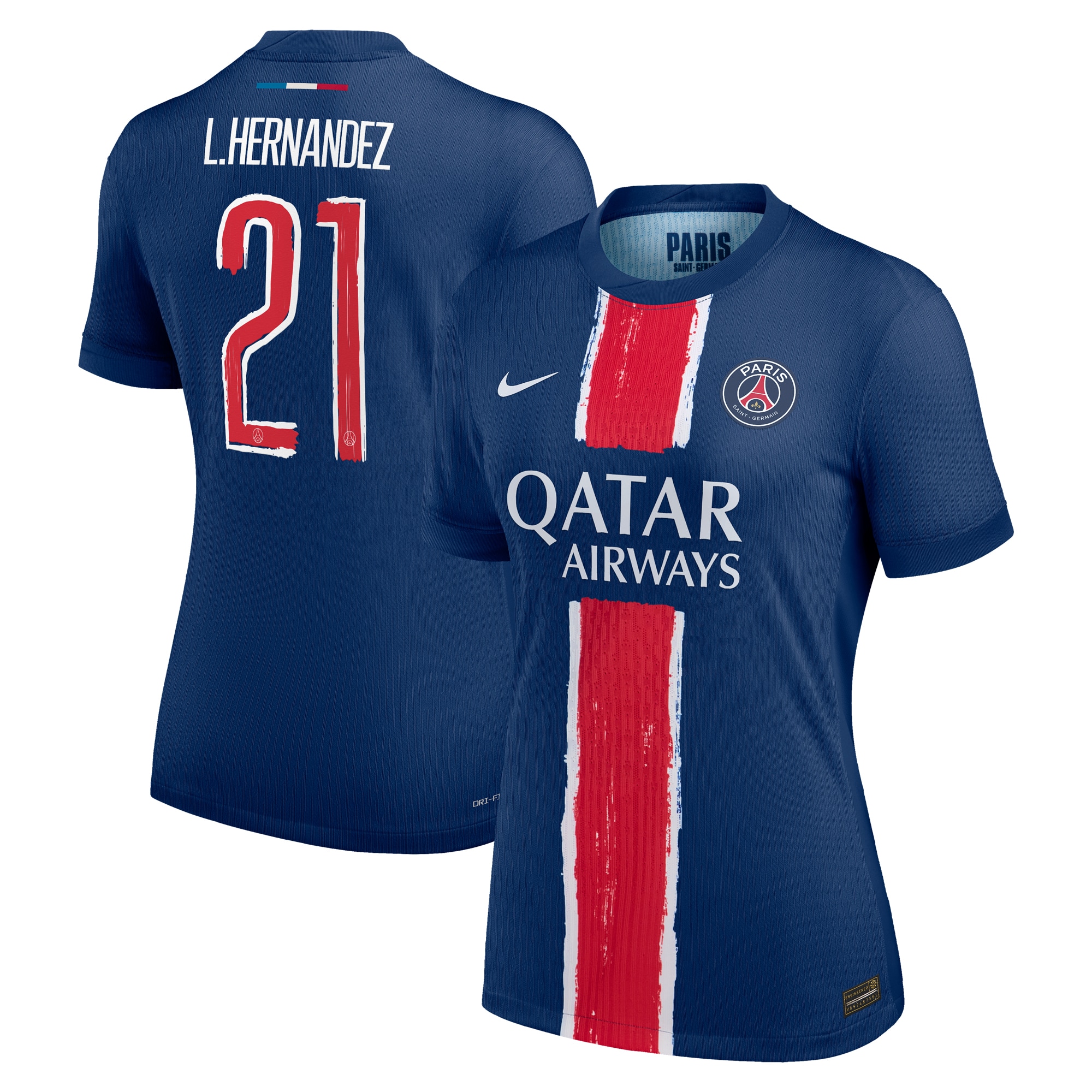 psg nike dri-fit adv home match shirt 2024-25 – womens with cup printing l.hernandez 21 Kits Collection | Shop PSG Gear