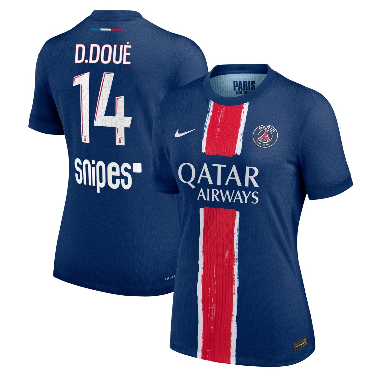 psg nike dri-fit adv home match shirt 2024-25 – womens with d.doue 14 printing Kits Collection | Shop PSG Gear