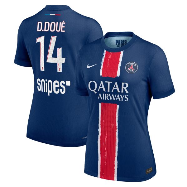 psg nike dri-fit adv home match shirt 2024-25 – womens with d.doue 14 printing Kits Collection | Shop PSG Gear